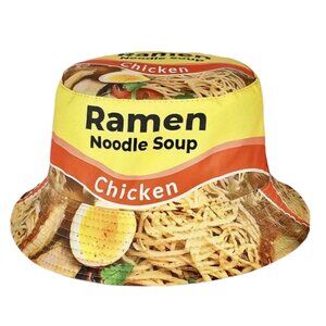 Instant Ramen Noodle Unisex Bucket Hat Summer Travel Beach Sun Hats Outdoor Cap